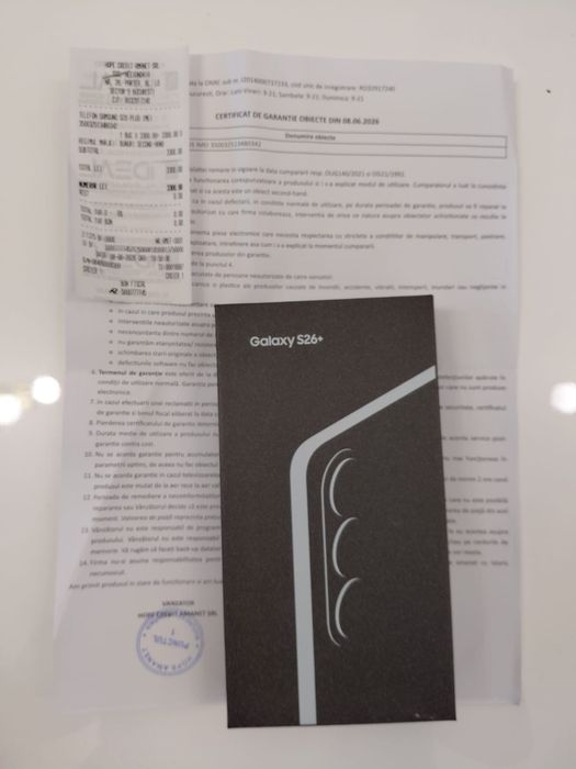 Samsung s26 Plus 5G Black 256Gb NOU Sigilat Acte 2 ANI GARANȚIE