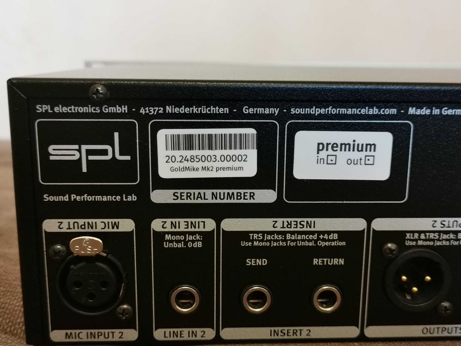 SPL GoldMike MKII 2485 Premium микрофонен/hi-fi предусилвател