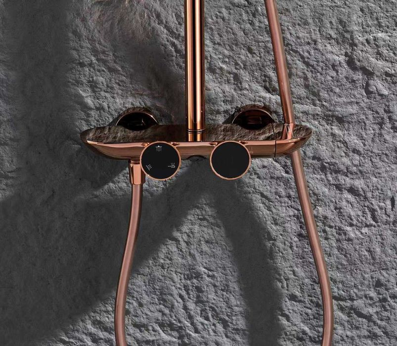 Интелигентна душ система Rose Gold с термостат и LED дисплей D47