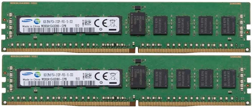 RAM 16GB 2x8gb RAM Samsung 2133Mhz DDR4 Registered ECC сървърна
