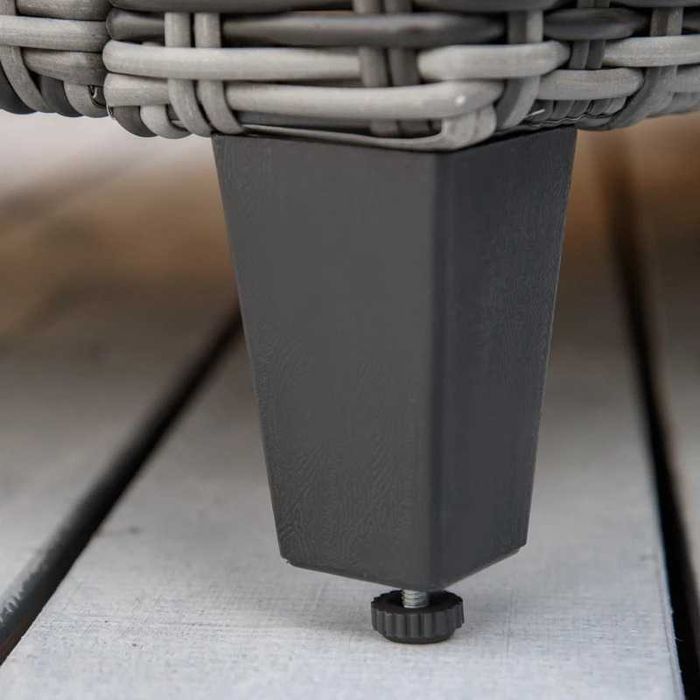 Outsunny Градински шезлонг от полиратан с възглавница