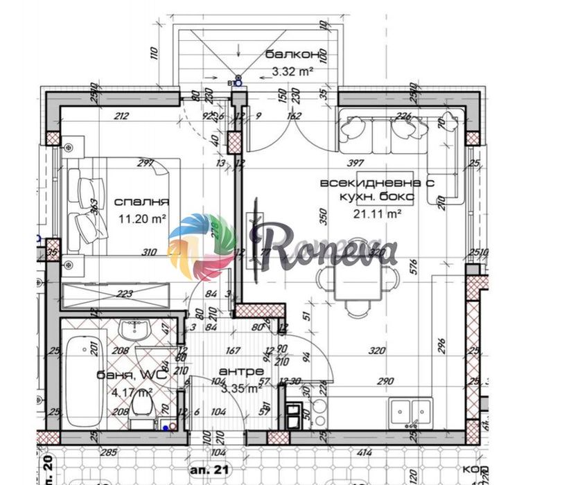 Двустаен апартамент в кв.Виница ,В строеж