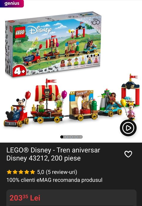 Lego Disney Tren aniversar