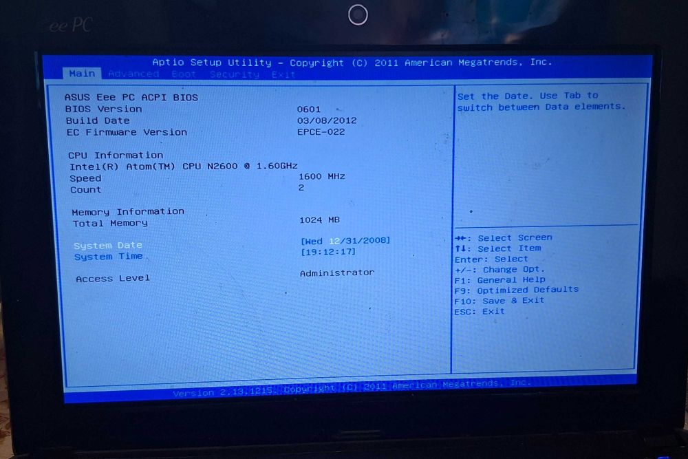 Notebook 512 mb ram