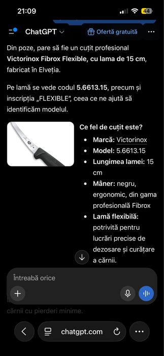 Cuțit măcelărie / dezosate Victorinox 5.6613.15