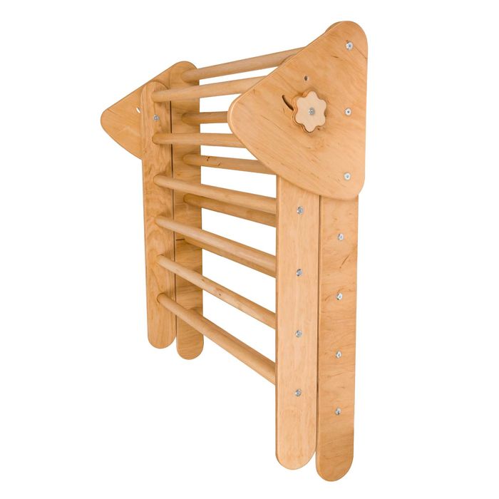 Set de catarare mare 2in1, Triunghi Pikler cu Rampa si Arc Escaladare