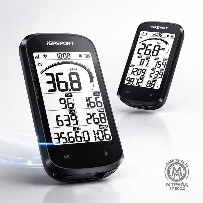 GPS вело компютър IGPSPORT BSC-100 MAX, Дисплей: 3.0", до 40 часа работа, Тегло: 68 г