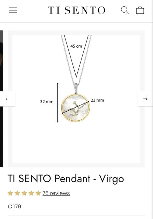 Ti Sento медальон съзвездие Дева