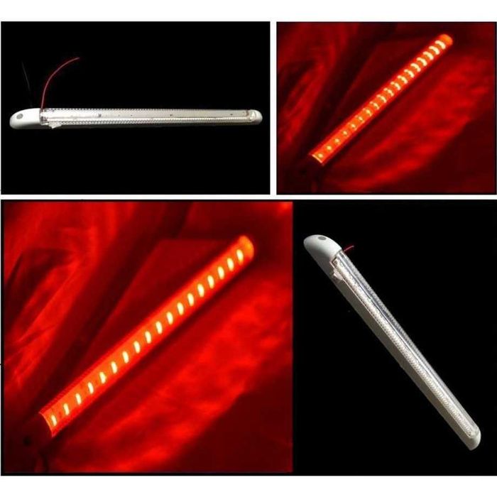 Нова LED Лед Интериорна Диодна Лампа Тръба 40см 12V-24V с ключ