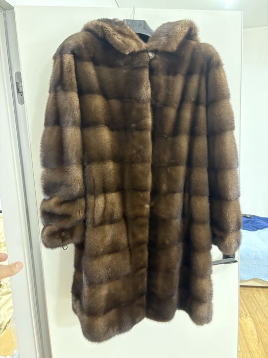 Норковая шуба (Греция) с капюшоном