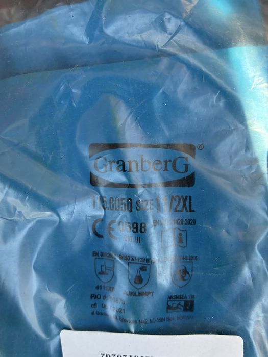 Manusi de protectie profesionale GRANBERG 6050 rezistenta chimica si impact