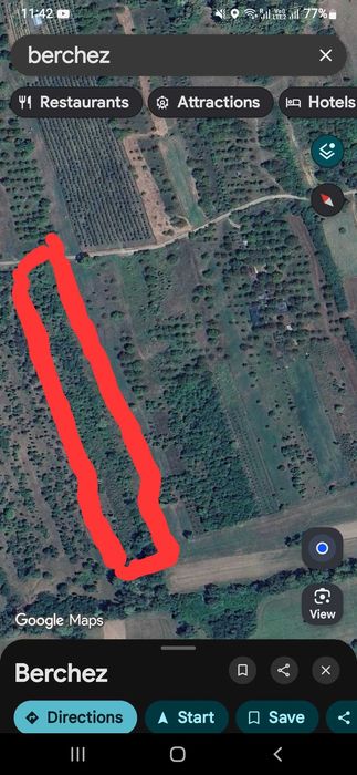 Vand teren livada de  prune