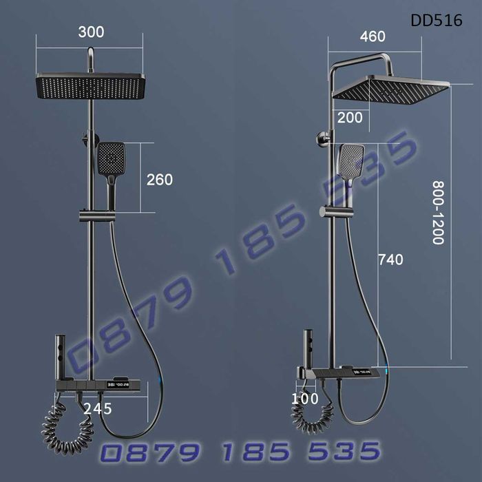 Пиано душ система светлини модерни функции лед дисплей смесител пита