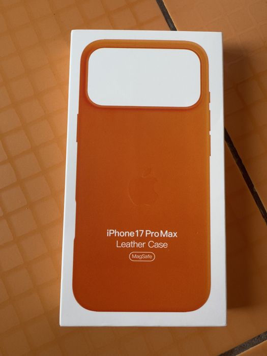 iPhone 17 Pro Max  Leather Orange Case