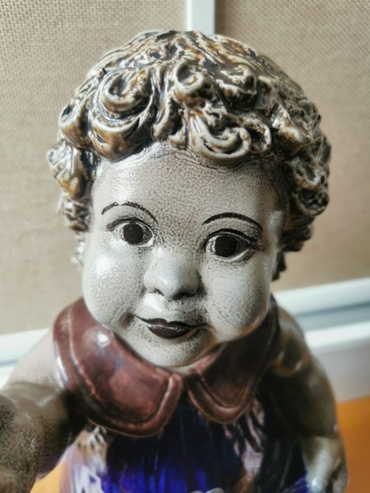 Керамична фигура статуя скулптура голяма авторска подписана колекция