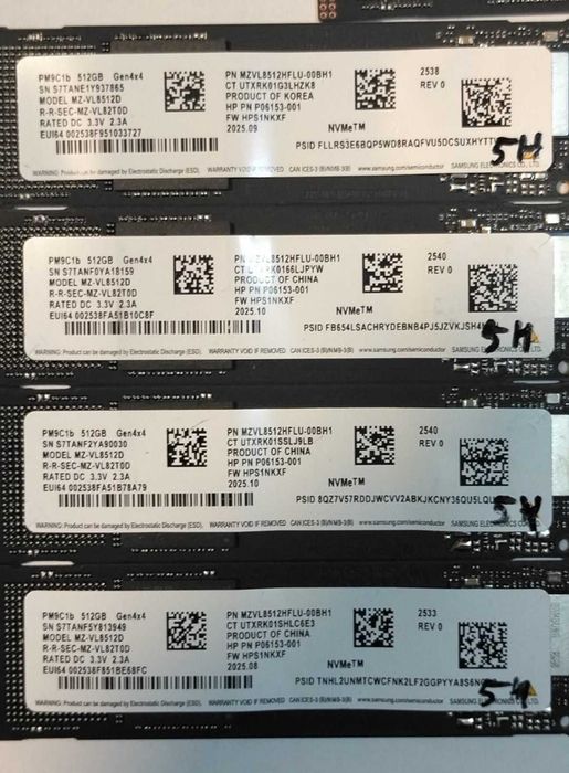 SSD 512GB Samsung M2 Nvme  PCIE gen4 , Nou, Garantie 1 AN, format 2280