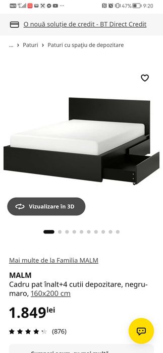 Vanzare pat ikea 4 sertare