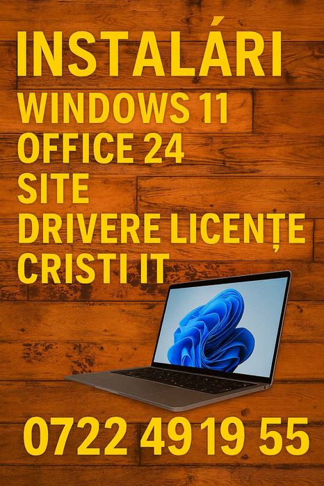 Instalare WINDOWS 11*10 Imprimanta OFFICE2024 la domiciliul clientului