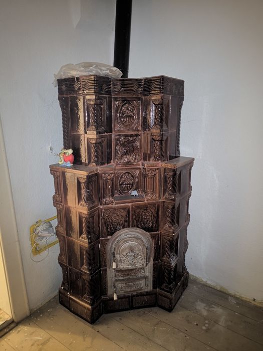 Sobă teracotă lemne și gaz