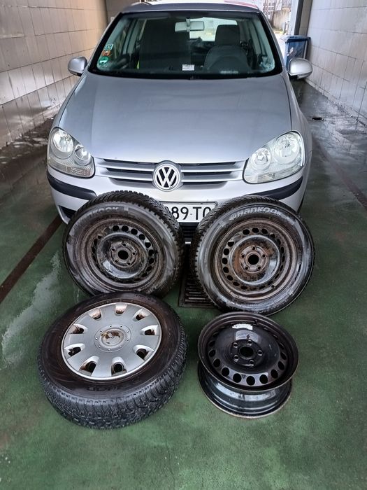 Vw Джанти 15" 5х112 с зимни гуми/Резервна гума