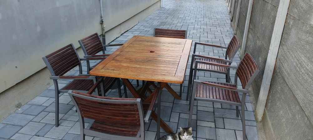 Masa din lemn de  Teak și 6 scaune