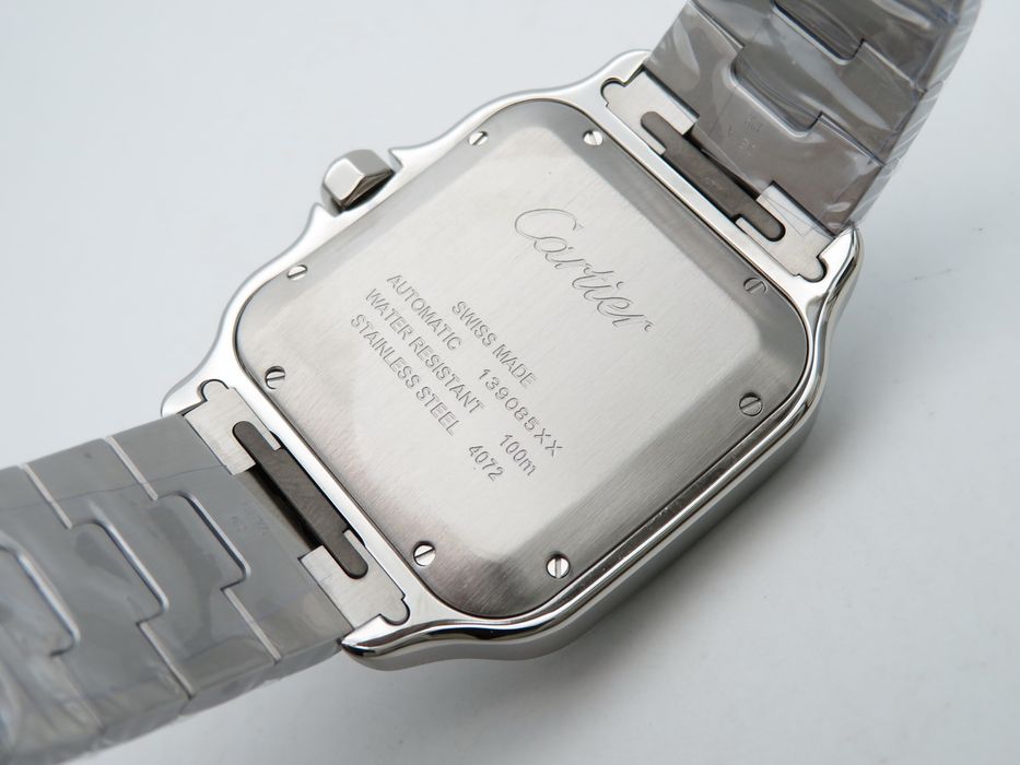 Cartier Santos de Cartier 40mm син циферблат - стоманена гривна - QC снимки