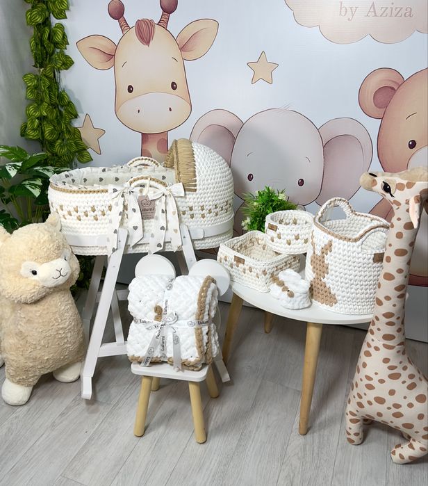 Вязаные люльки, пледы, корзины и игрушки на заказ и в наличии