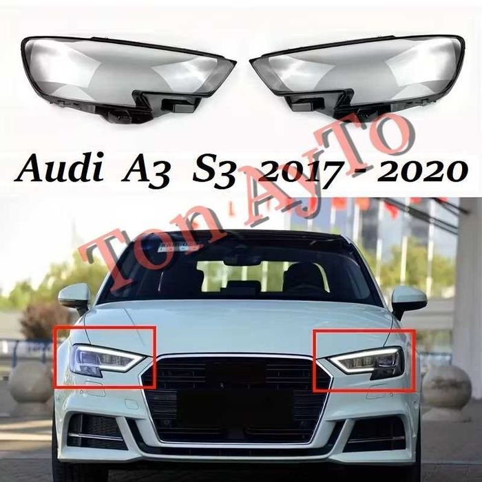 Капаци Фарове Ауди А3 Audi A3 S3 2017 - 2020 Стъкла Фарове Капаци