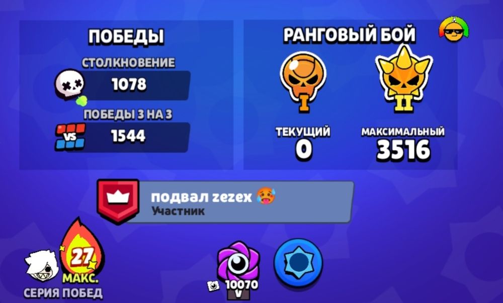 Продам акк в бравл старс
