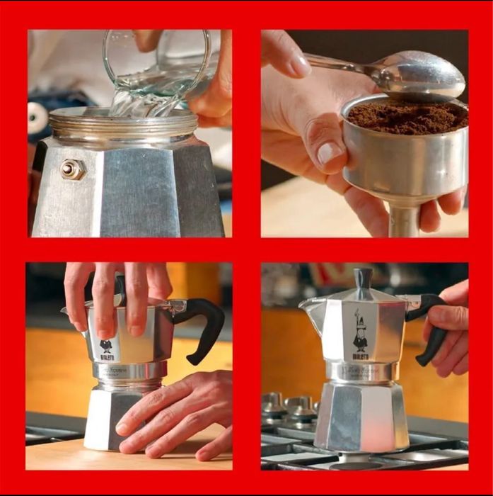 Гейзерная кофеварка Bialetti 130 ml Made in Italy 3 чашка