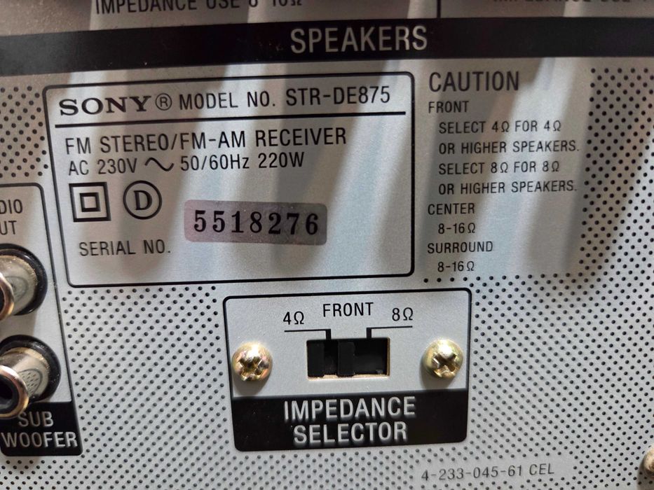 Amplificator Audio Sony STR-DE875 Statie Audio Amplituner