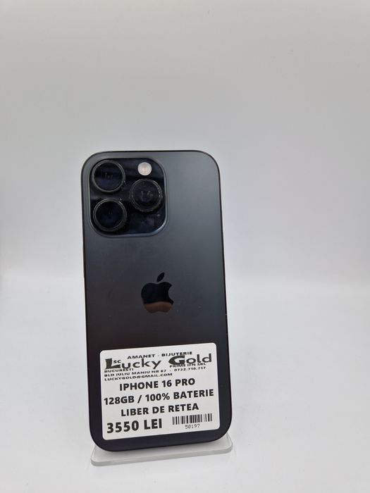 IPhone 16 Pro 128GB/ 100% Baterie Garantie! #50197