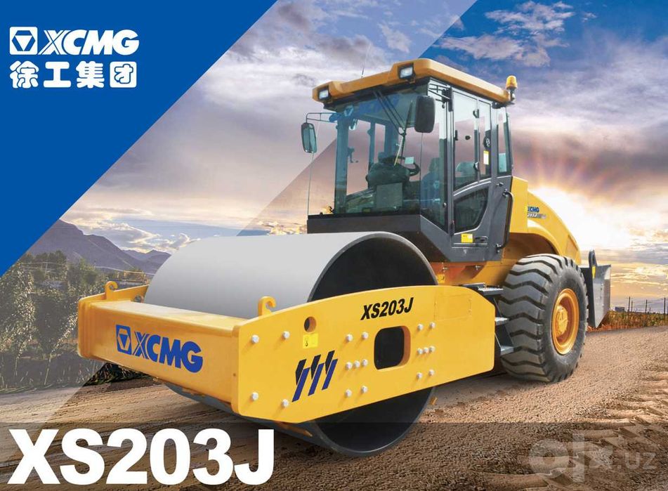 XCMG XS203J —  одновальцовый дорожный виброкаток с мех