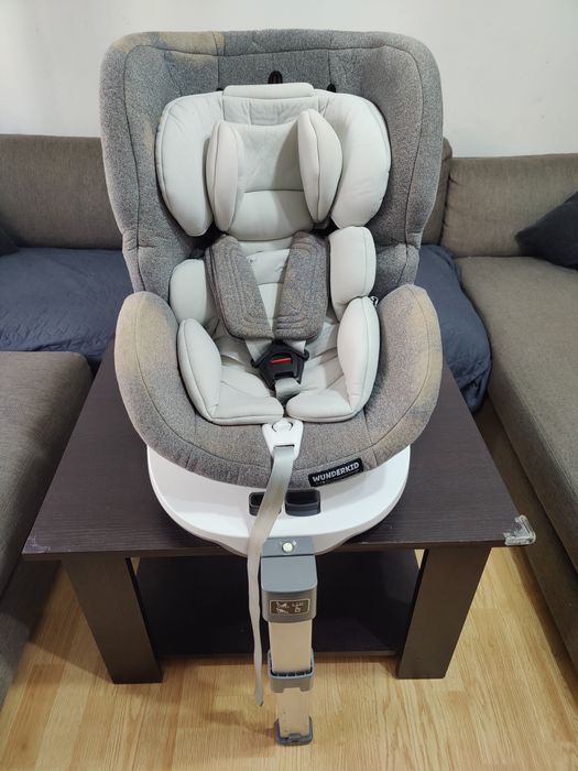 Scaun auto ISOFIX, rotativ 360, Wunderkid California, 0-36 kg, Gri