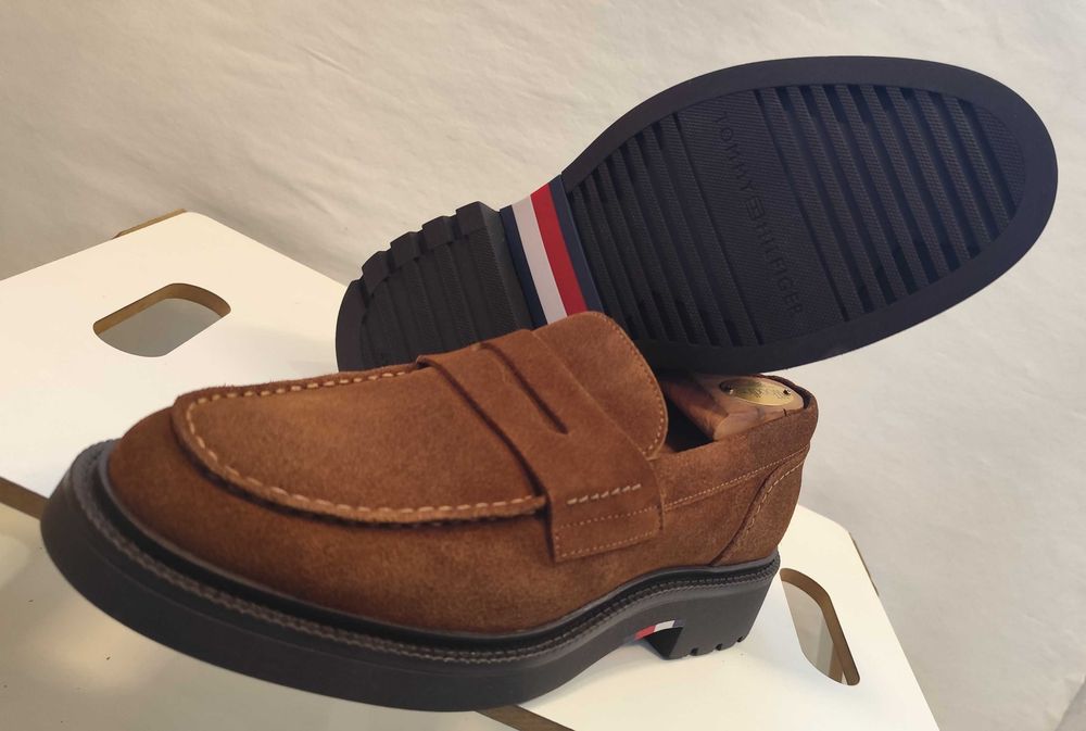 Pantofi loafer 40.5 41 penny Tomy Hilfiger NOI piele naturala moale