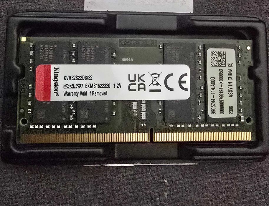 Продавам Памет 32GB DDR4 3200MT/s, SO-DIMM, Kingston KVR32S22D8/32, 1.2V