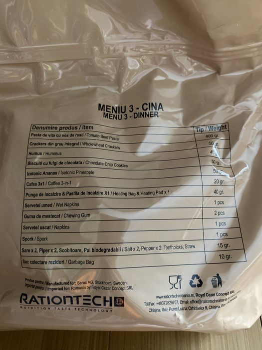 Kit drumetie pranz si cina