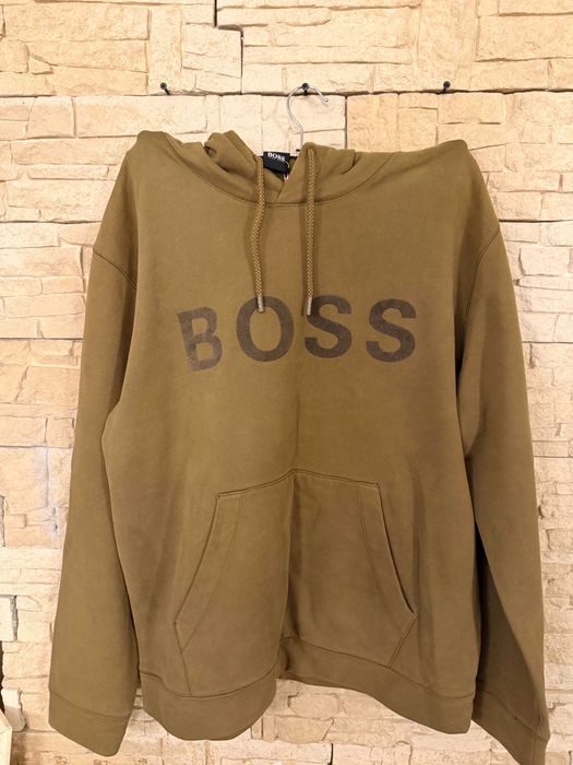 Boss Big Logo Cotton Hooded Sweatshirt размер XL/XXL