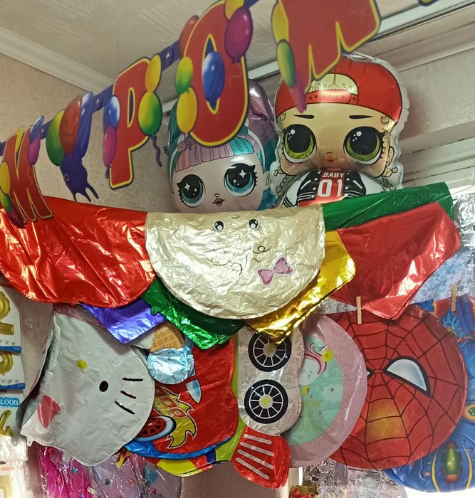 Фольга сердце с гелием