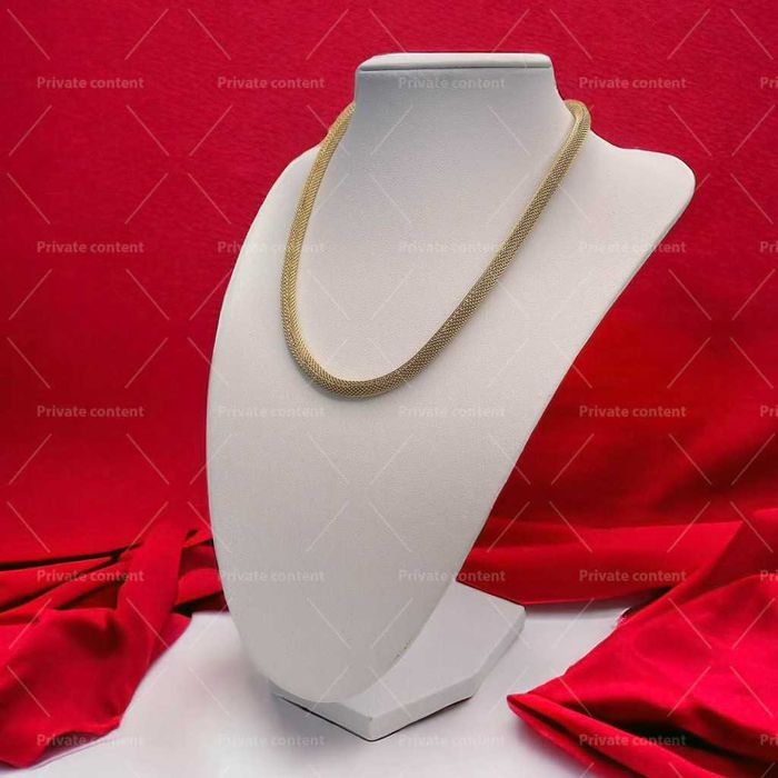 Унисекс колие ланец от медицинска стомана сизчистена змийска плетка