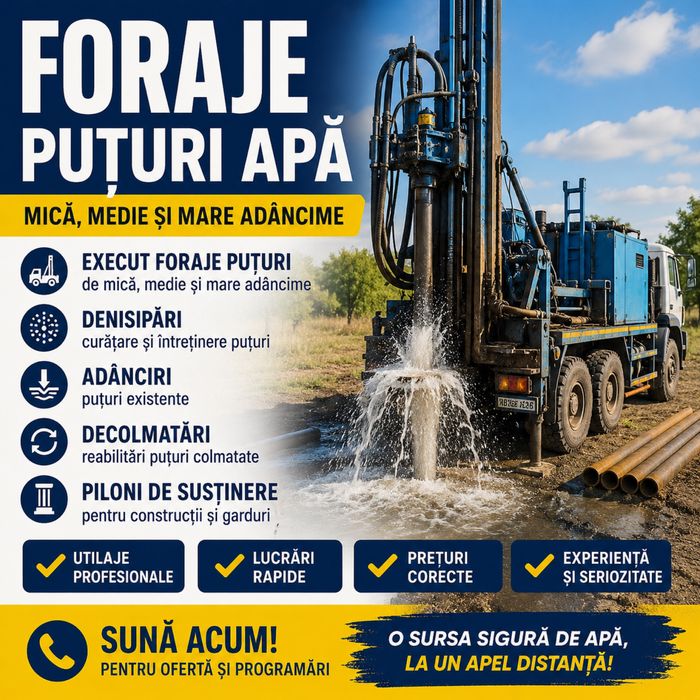 Foraje Puțuri Apă