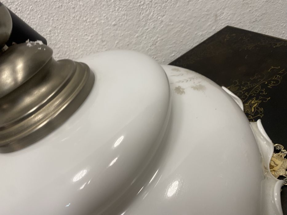 Винтидж полилей от млечно стъкло от Германия