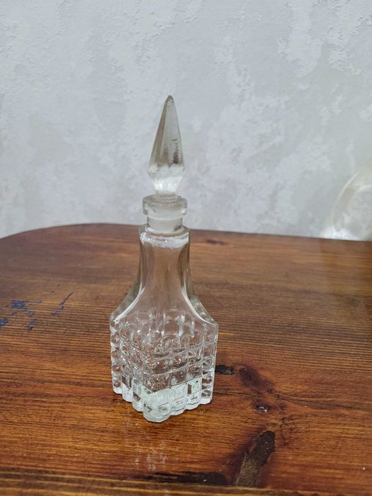 Советский граненный флакон для соуса/уксуса, винтаж СССР