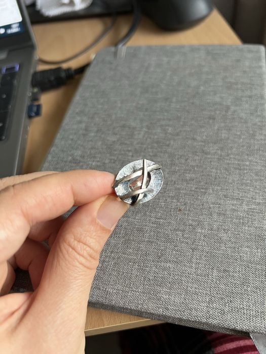 Сребърен пръстен ръчно изработен