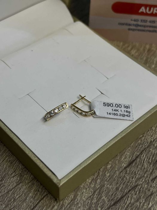 Cercei Aur 14K 1.18gr (AG42 B.14160.2) GARANTIE 24 LUNI