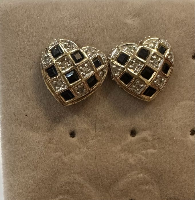 Vand cercei safir albastru si diamante