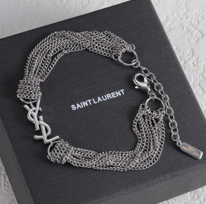 Висок клас гривна, пръстен и колие Saint Laurent