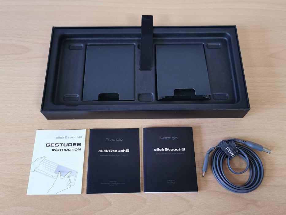 Безжична клавиатура с вградена тъч мишка Prestigio Click&Touch 2