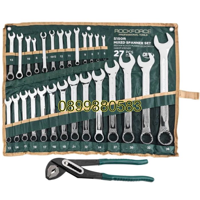 Звездогаечни Ключове Комбинирани от 6-36мм-Rock Force 27 части