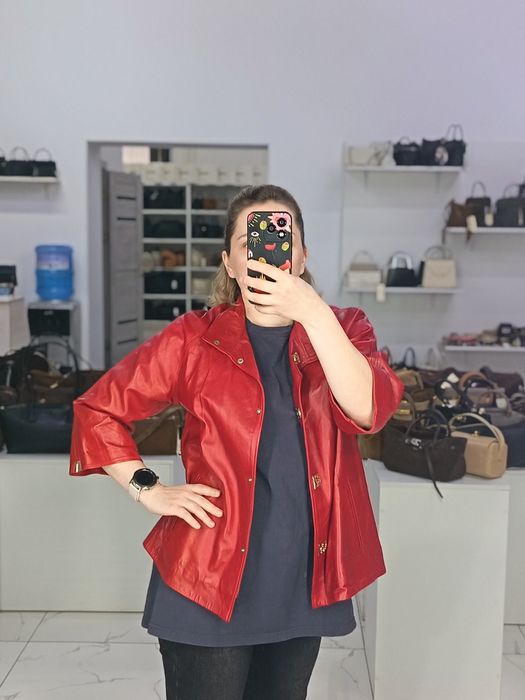 Кожаная куртка пиджак